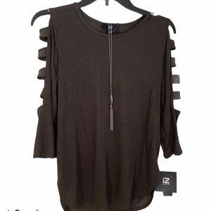 Small S dressy shirt with arm shoulder cutout
